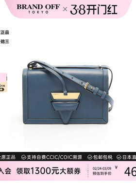 中古Loewe罗意威女包A级95新Barcelona巴塞罗那牛皮斜挎包蓝色