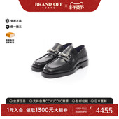 中古Burberry博柏利男A级95新loafers乐福鞋 漆皮鞋 黑色