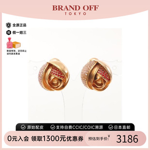 中古Dior迪奧女A級95新earrings耳環(huán)鍍金金屬耳夾 耳釘金色休閑