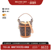 中古LV路易威登女包B级9新handbag手提包涂层 防水帆布斜挎包棕色