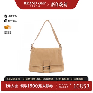 中古FENDI芬迪女包A级95新Mamma Baguette法棍包皮革单肩包正品