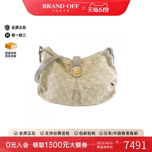 中古LV路易威登女包B级9新Monogram Denim Slightly斜挎包正品