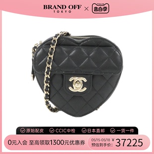 中古CHANEL香奈儿女包A级95新shoulder心形菱格斜挎包BRANDOFF