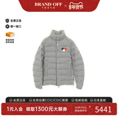 中古Moncler盟可睐男B级9新Down jacket羽绒夹克羊毛外套灰色