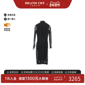 中古Fendi芬迪女A级95新one piece连衣裙棉上衣黑色