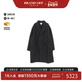 中古Bottega Veneta葆蝶家男A级95新trench coat风衣尼龙外套黑色