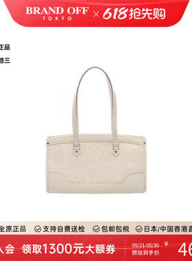 中古LV路易威登女包B级9新handbag手提包牛皮手提包白色