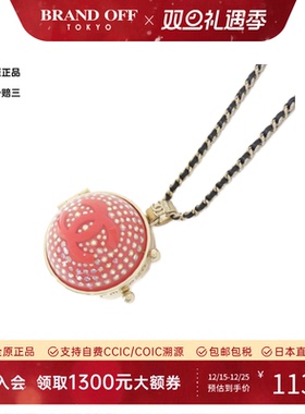 中古CHANEL香奈儿A级95新Chanel AB7380 Necklace项链AB7380双C