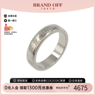 中古Cartier卡地亞女A級95新Cartier卡地亞白金戒指銀色BRANDOFF