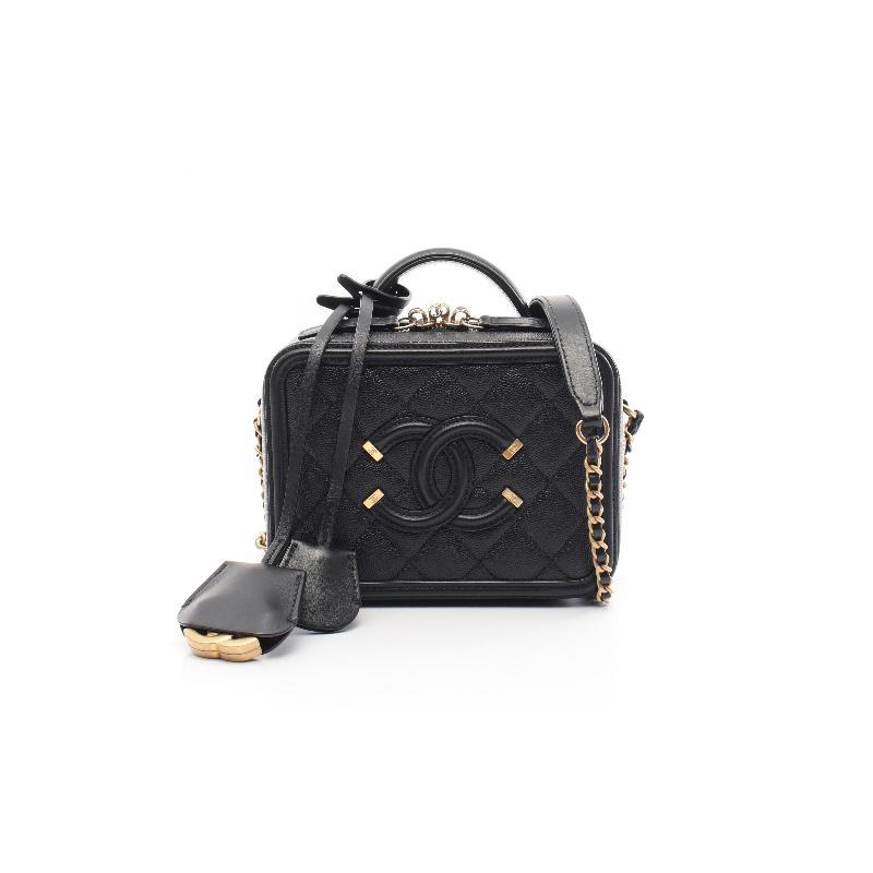 中古Chanel香奈儿女包A级95新CC Filigree菱格纹斜挎包BRANDOFF