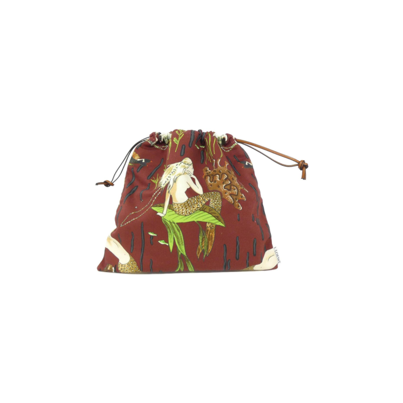 中古LOEWE罗意威女包A级95新Paula Drawstring Pouch手拿包时尚