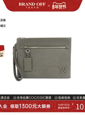 中古LV路易威登男包A级95新Takeoff Pouch手拿包高级感BRANDOFF