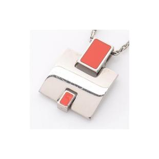 中古Hermes爱马仕女A级95新necklace项链不锈钢项链银色