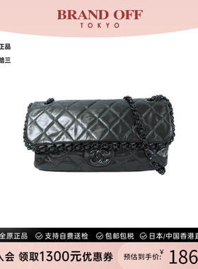 中古Chanel香奈儿女包B级9新Shoulder bag肩包牛皮单肩包灰色时尚