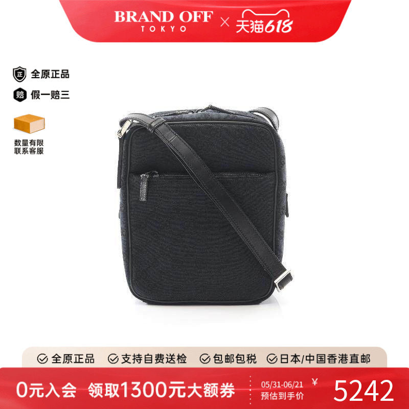中古Gucci古驰女包A级95新Shoulder bag肩包帆布斜挎包黑色正品