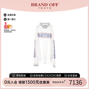 sew针织布帆布上衣白色高级BRANDOFF 中古LV路易威登男A级95新cut