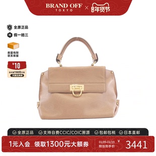 中古菲拉格慕女包B级9新21 D356 Bag小牛皮手提包经典BRANDOFF