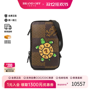 防水帆布斜挎包 中古LV路易威登男包95新Shoulder bag肩包涂层