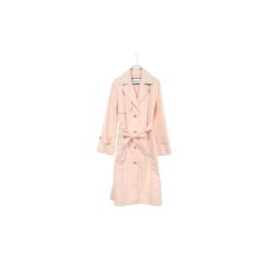 中古Coach蔻驰女B级9新trench coat风衣尼龙外套粉色