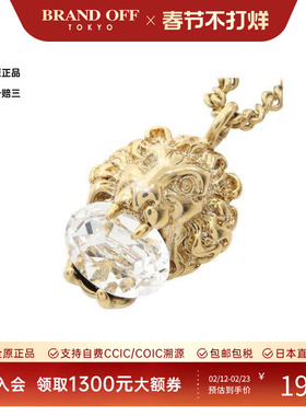 中古Gucci古驰女A级95新necklace项链镀金金属项链金色