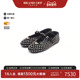 绒面革小牛皮鞋 中古Prada普拉达女A级95新flat shoes平底鞋 黑色
