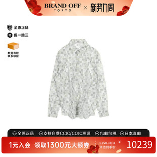 中古Hermes爱马仕男S级99新tops上衣棉上衣灰色