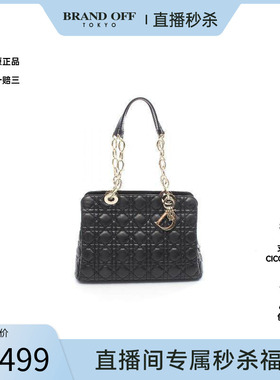 中古Dior迪奥女包B级9新Canage牛皮托特包黑色正品时尚BRANDOFF
