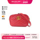 中古Gucci古驰女包A级95新Marmont马蒙包牛皮斜挎包红色正品 时尚