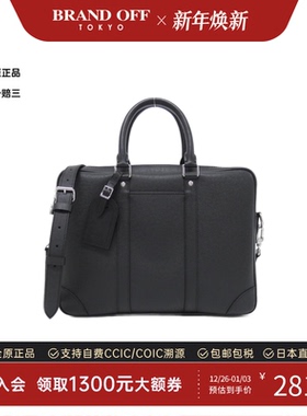 中古LV路易威登男包95新Taiga Porte Document Voyage牛皮单肩包