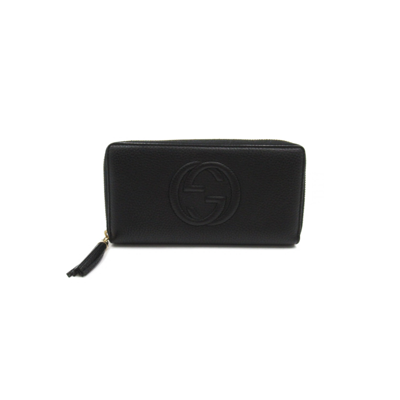 中古GUCCI古驰A级95新round long wallet钱包长款钱包308004时尚