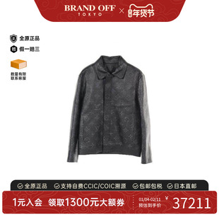 中古LV路易威登男A级95新Blouson夹克衫帆布外套黑色时尚BRANDOFF