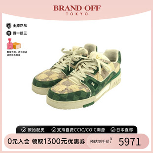 中古LV路易威登男B級(jí)9新sneakers運(yùn)動(dòng)鞋 BRANDOFF 淺褐色時(shí)尚 帆布鞋