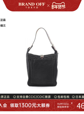 中古Hermes爱马仕女包A级95新Shoulder bag肩包帆布单肩包黑色