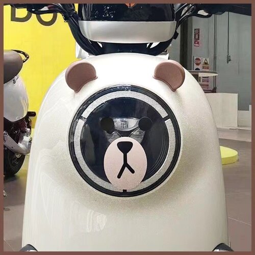 电动车车灯装饰熊耳朵车灯个性头盔配件小台铃可爱电瓶车