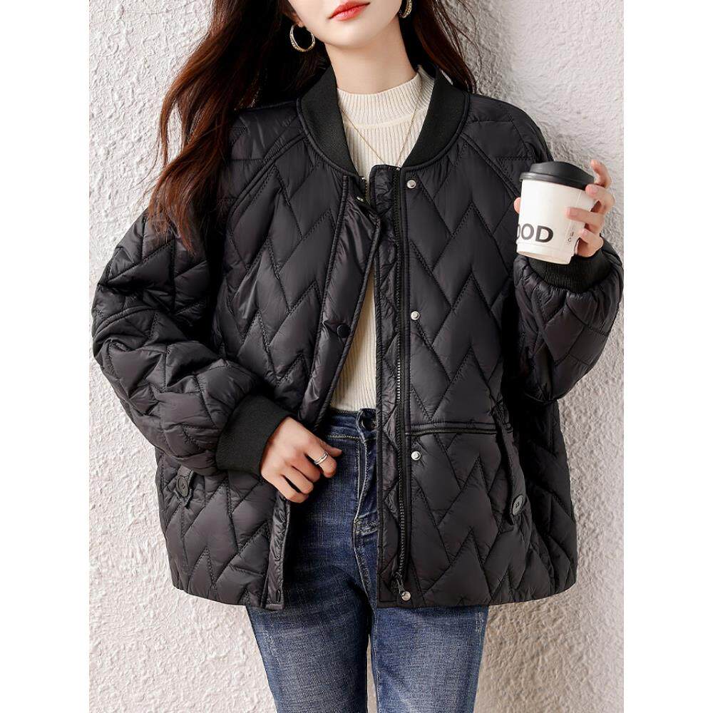 JOYIASS轻休闲撞色拼接棒球服衣女秋冬季轻薄减龄设计服外套
