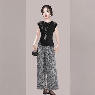 BLLOUKE夏季职业欧货两件套装2025新款时尚时髦洋气女装麻料