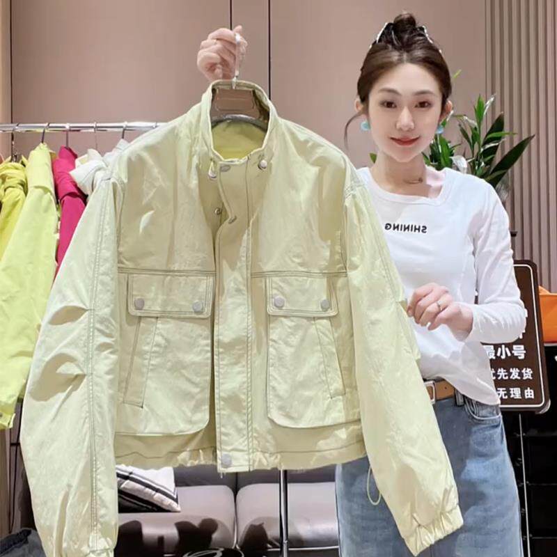 JOYIASS春秋季新款立领棒球服冲锋衣2025今年流行轻薄上衣白色夹