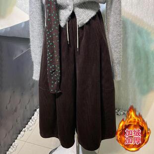 JOYIASS裤子2025新款今年流行爆款秋冬季小众设计感加厚花苞裙裤