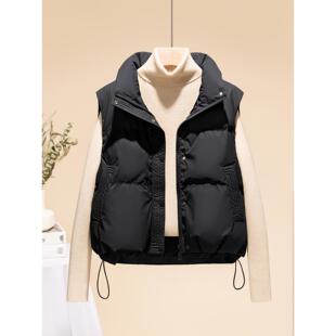 JOYIASS马甲女款2025新款小个子秋冬爆款宽松百搭短款立领马夹背