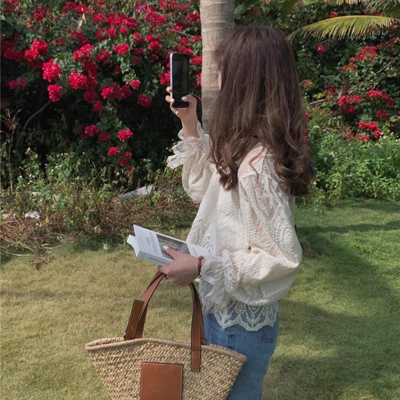 JOYIASS时尚洋派长袖蕾丝衬衫女秋季2025新款妈妈超好看独特漂亮