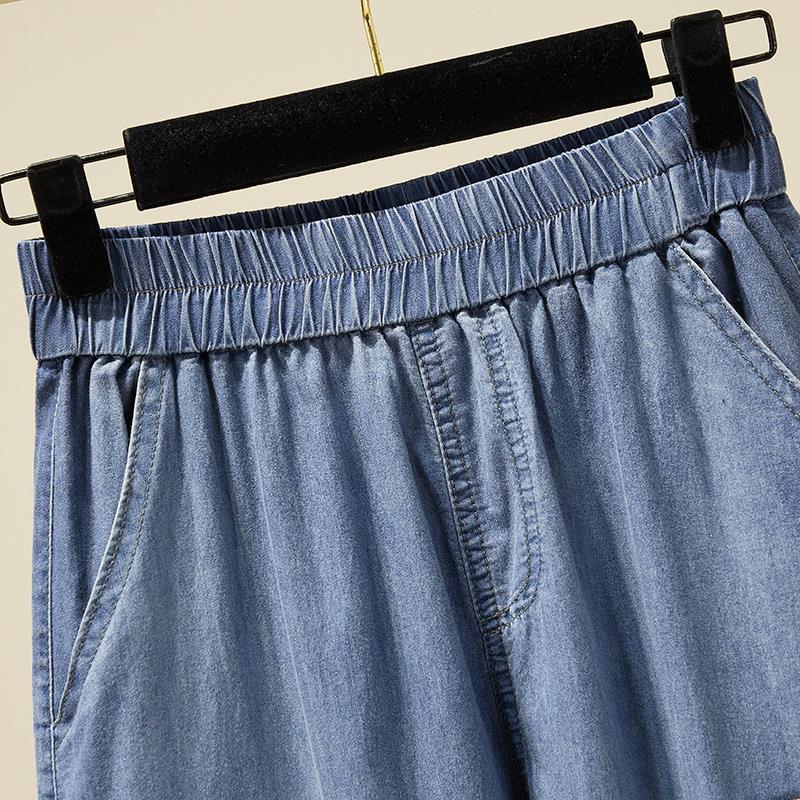 JOYIASS广州新塘牛仔裤女秋季2025新款高腰显瘦女士九分罗卜哈伦