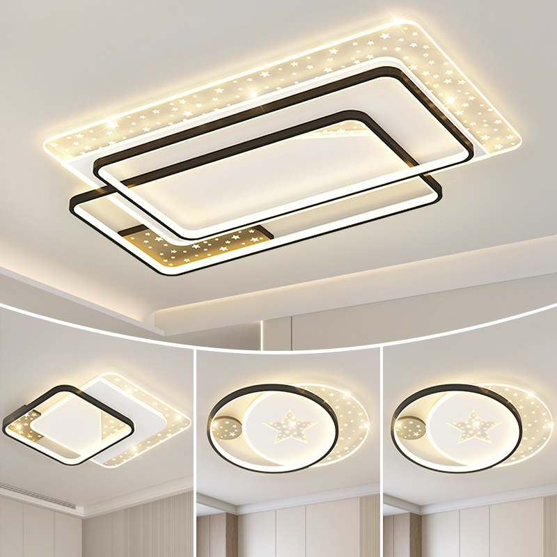 中山灯具客厅主灯吸顶灯2025新款现代简约大气全屋套餐led卧室灯