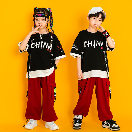 焯焯猴儿童嘻哈街舞演出服套装