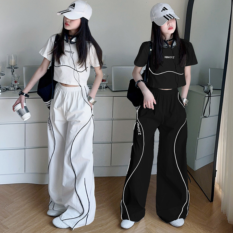 夏季女童韩版爵士舞演出服走秀服