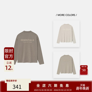 LOGO字母拉丝烫标印花设计长袖 God 25SS T恤 Essentials Fear