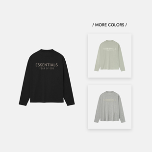 Essentials God 25SS Drop2 T恤 Fear LOGO拉丝烫标印花长袖
