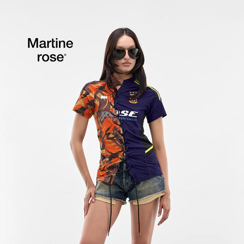 MARTINEROSE系带拼接球衣短袖