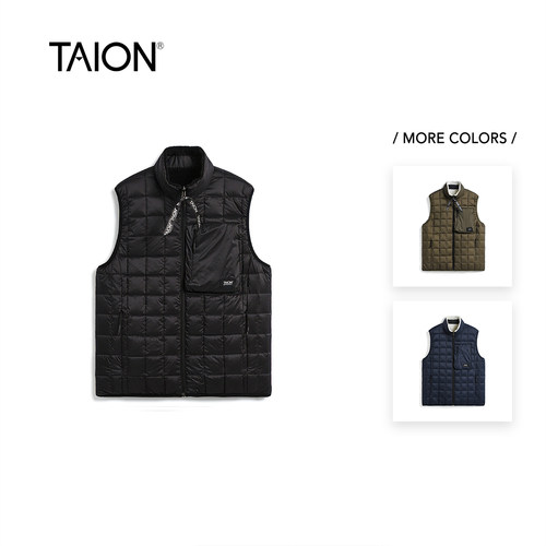 TAION双面穿羽绒服立领马甲背心