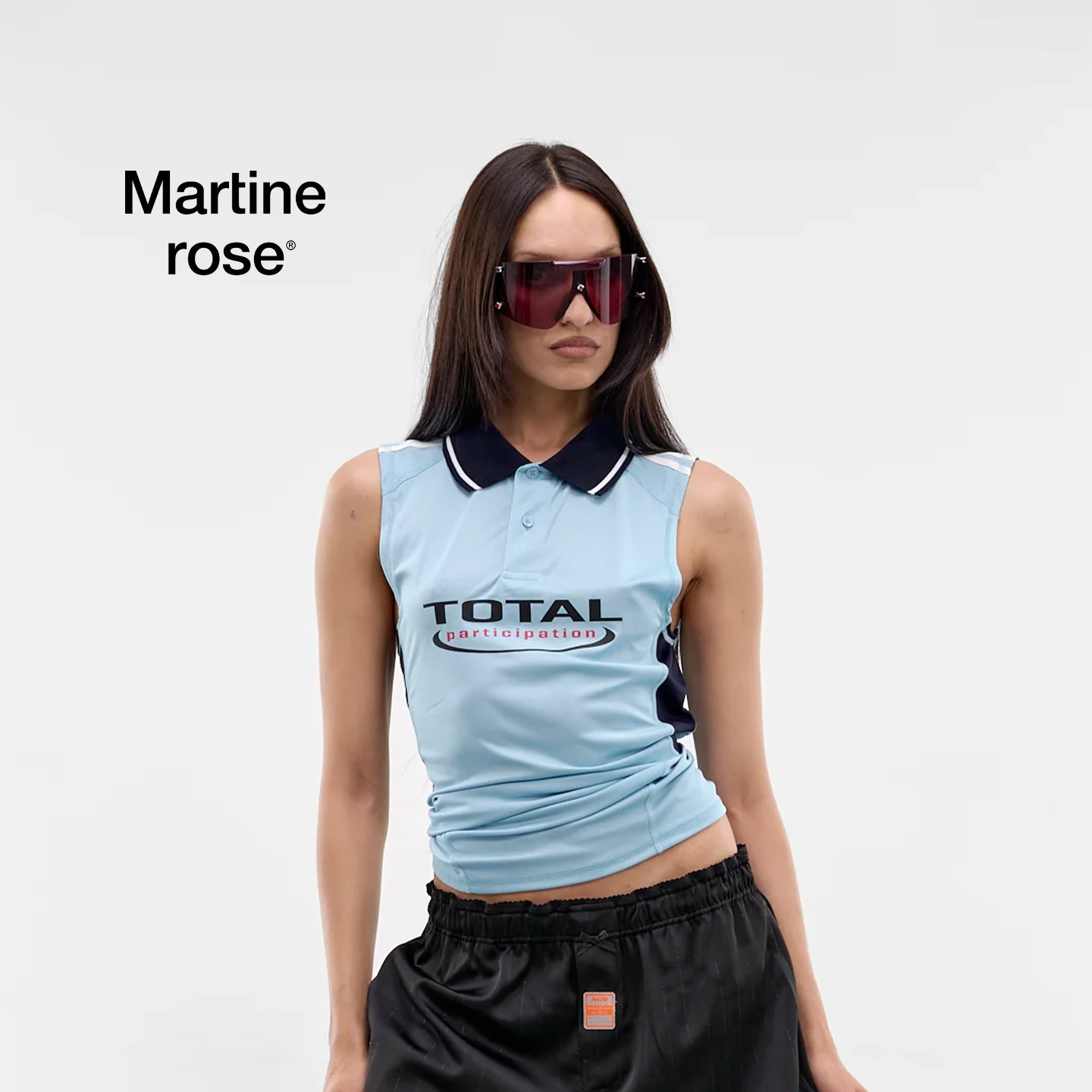 【伦敦街头】MARTINE ROSE 26SS 复古撞色收缩式弹性足球背心