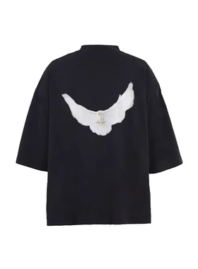 YEEZY x GAP 三方联名 DOVE 3/4 Kanye同款7分袖鸽子宽松短袖T恤
